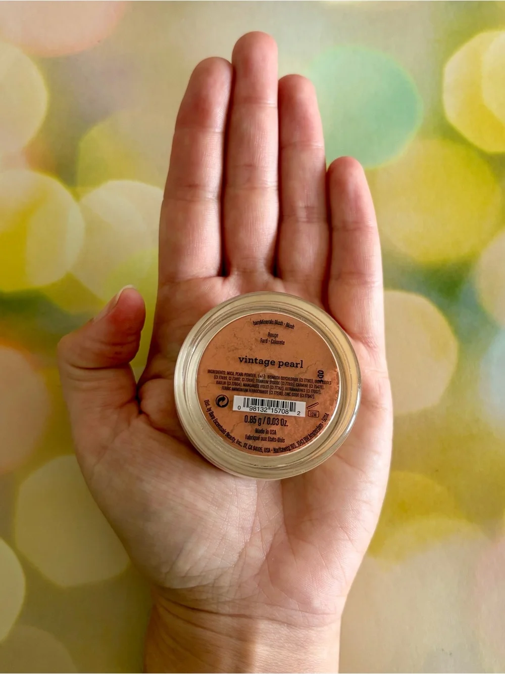 bareMinerals Vintage Pearl Blush - .85g Peach-toned Loose Mineral Blush